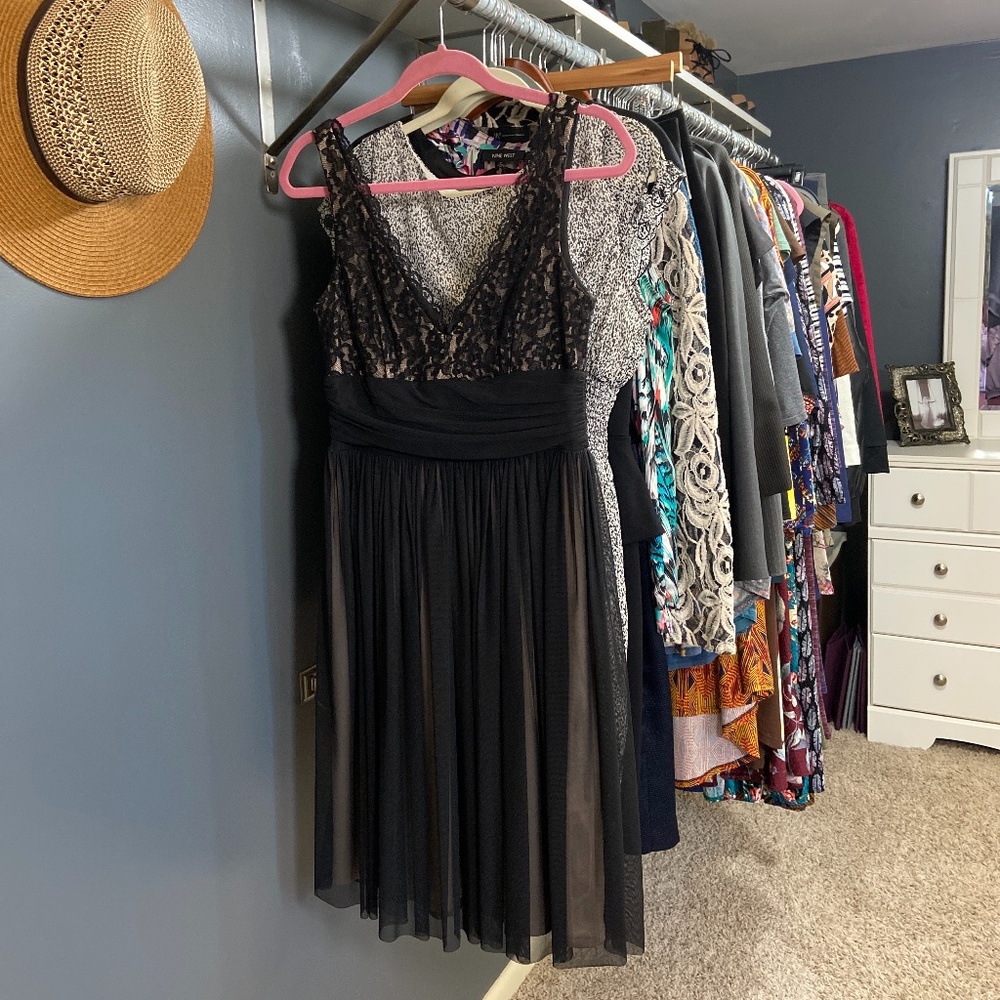 Black Lace Party Dress - London Times